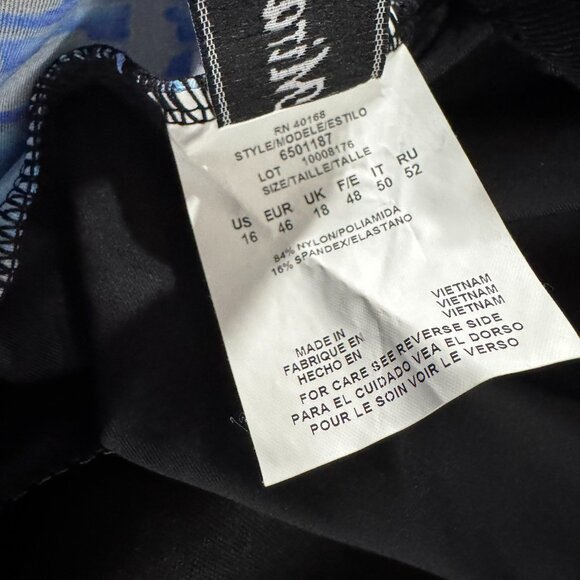 Miraclesuit Purr-Fection Jubilee Tankini Swim Top Size 16 Blue Leopard SW-2107 - Picture 7 of 7